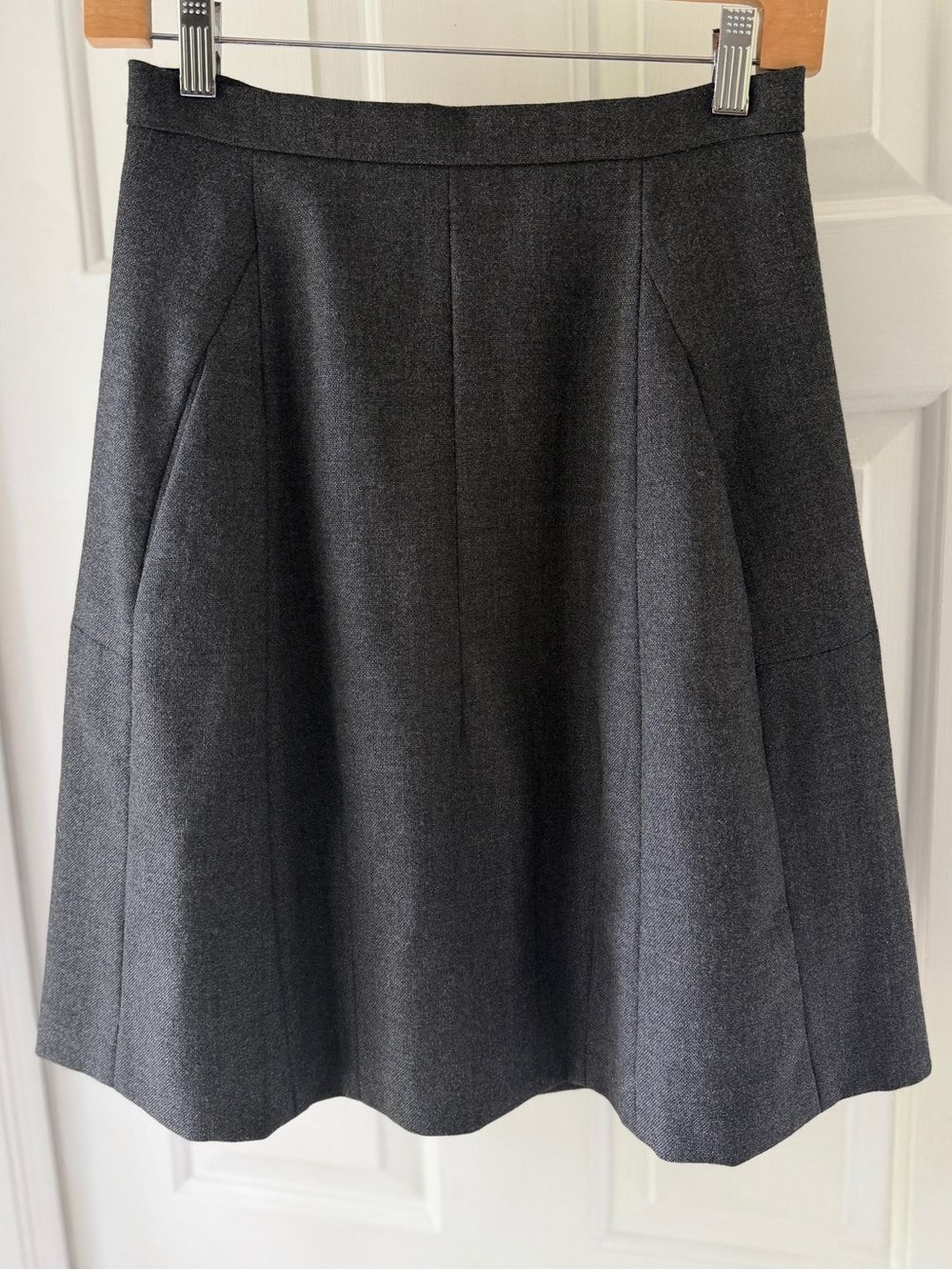 CHLOE Vintage Wool Silk Grey Pencil Skirt T 36